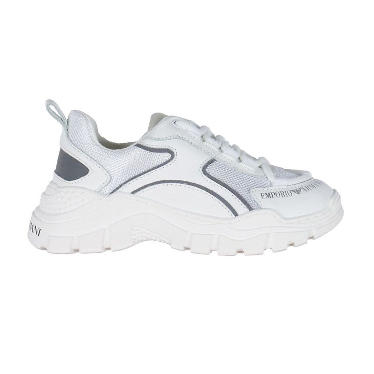 Emporio Armani Sko - Bianco/Silver