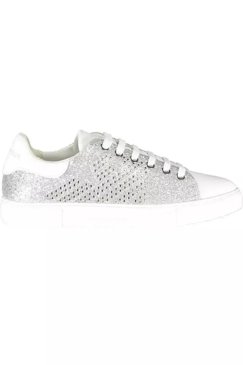 Emporio Armani Sølv Polyester Sneakers