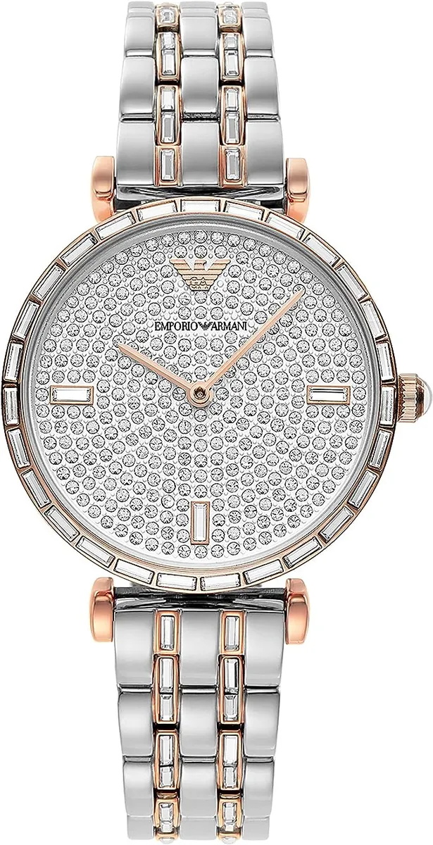 Emporio Armani Sølv Steel Quartz Ur