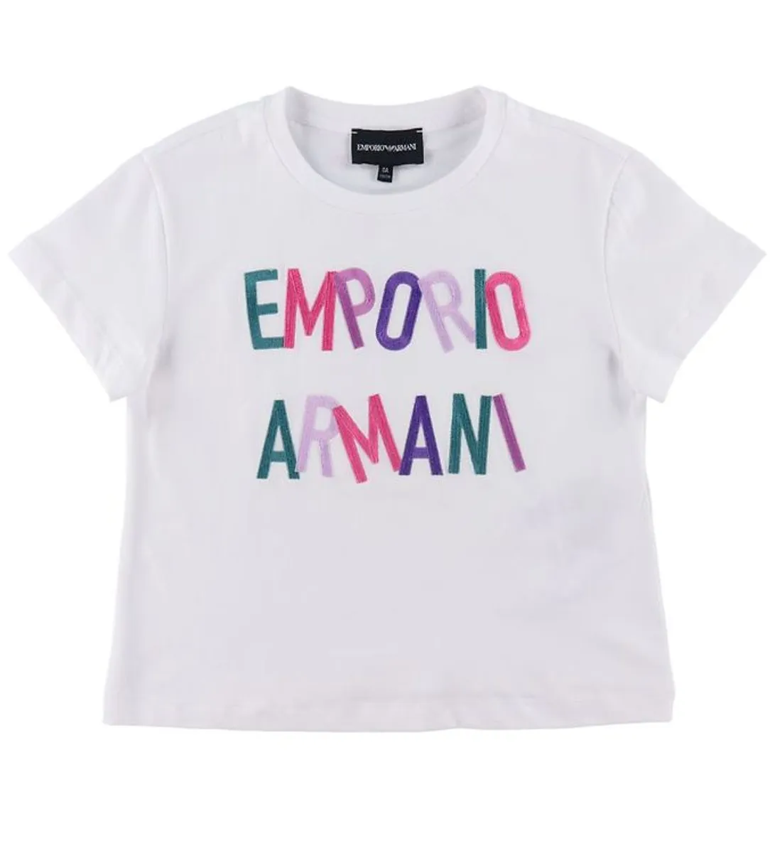 Emporio Armani T-shirt - Hvid m. Broderi