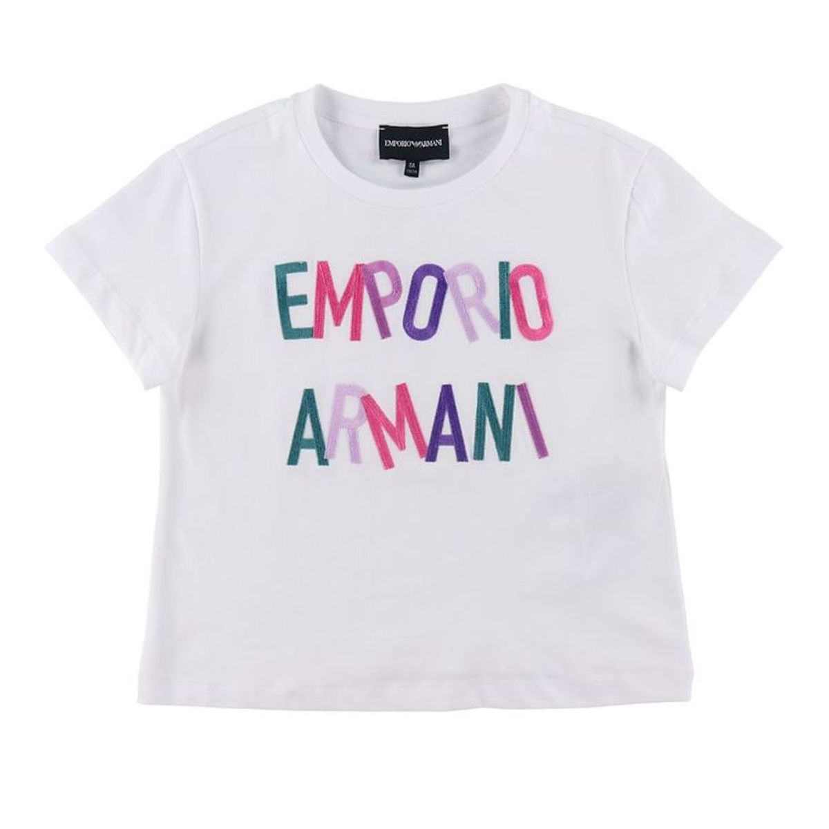 Emporio Armani T-shirt - Hvid m. Broderi