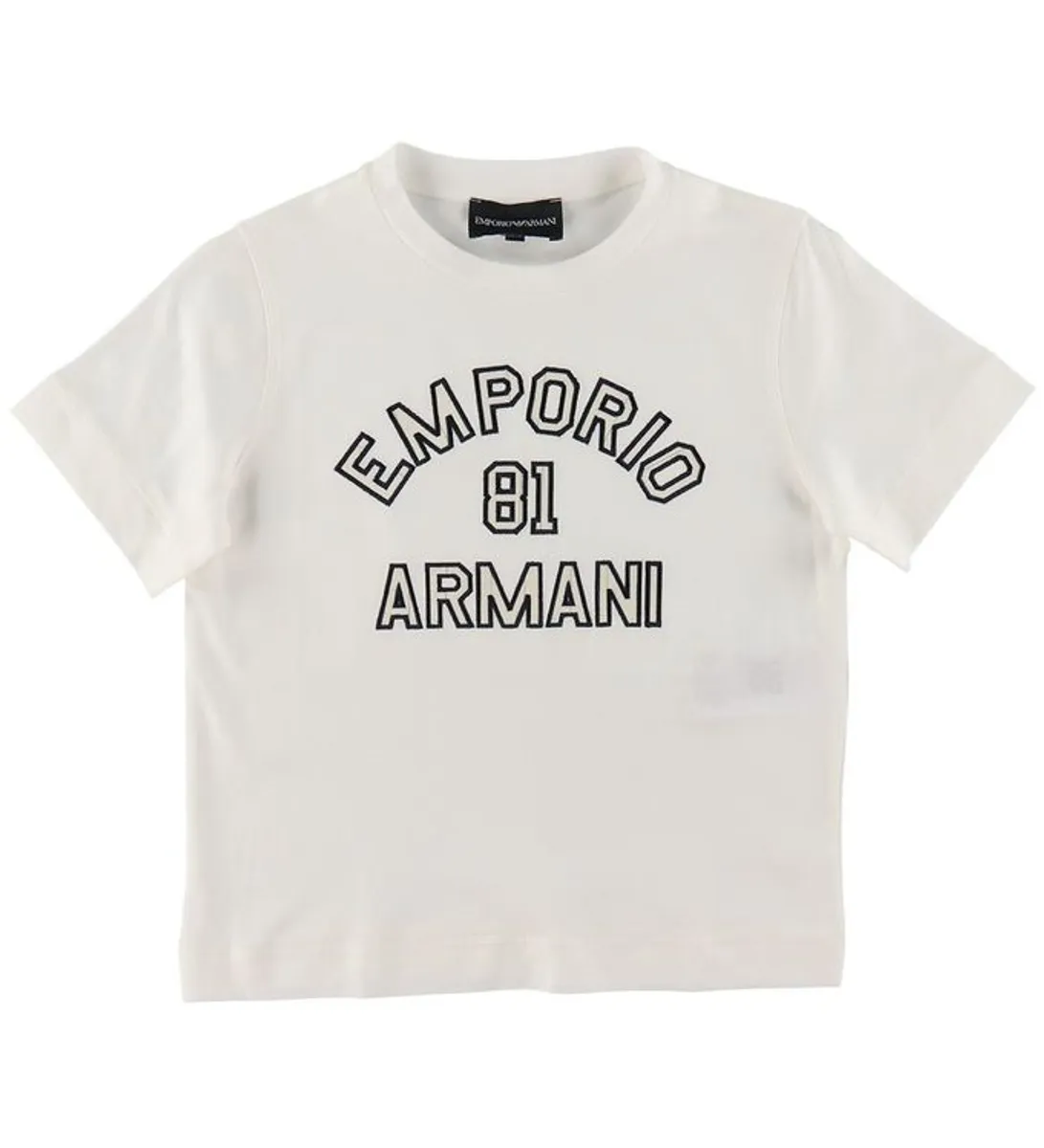 Emporio Armani T-shirt - Hvid m. Navy