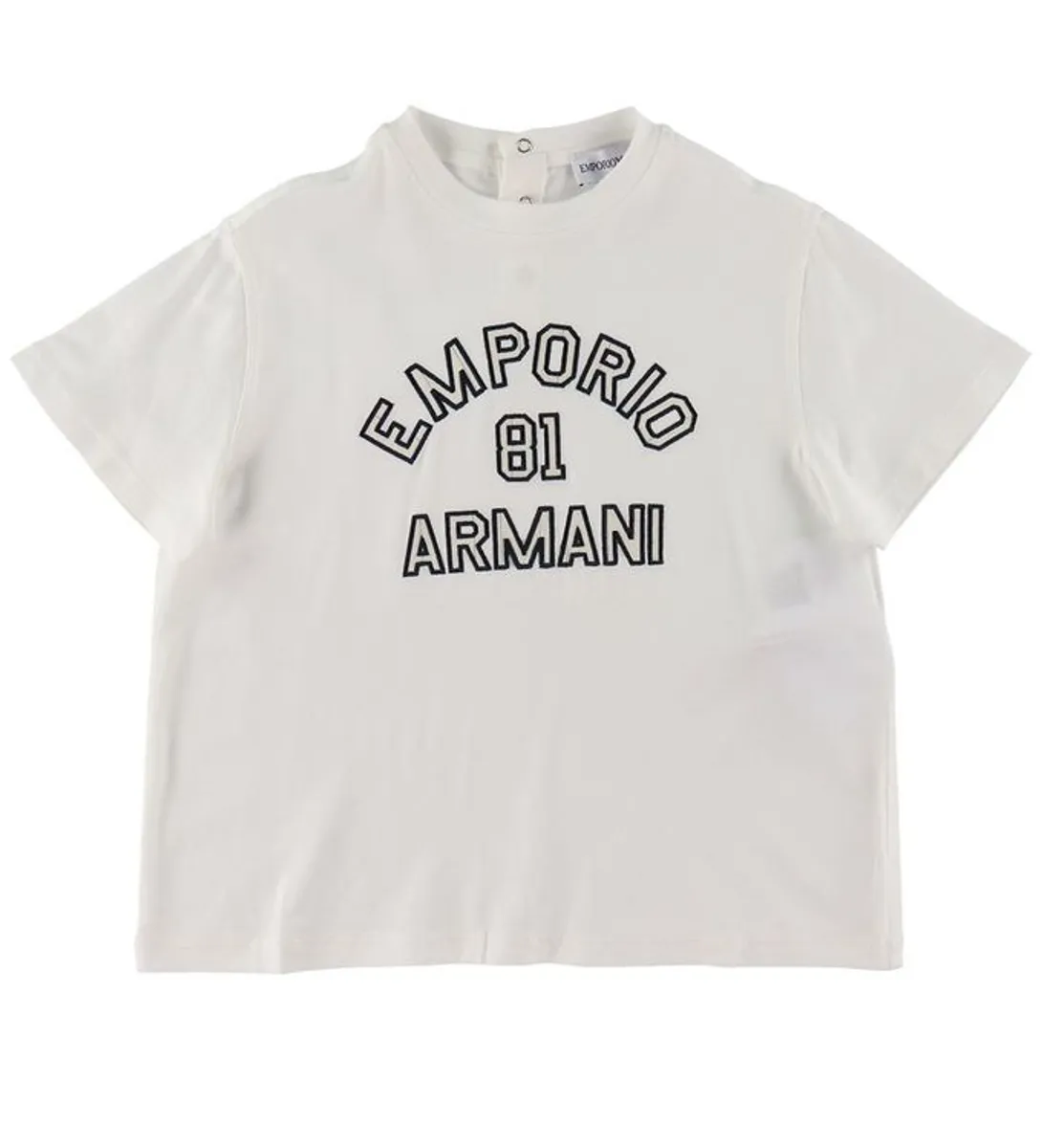 Emporio Armani T-shirt - Hvid m. Navy