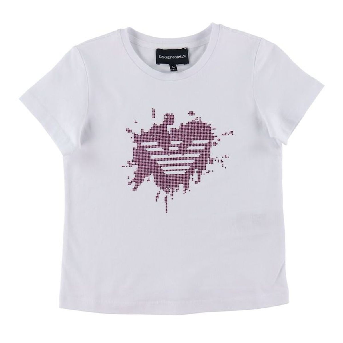 Emporio Armani T-shirt - Hvid m. Pink/Similisten