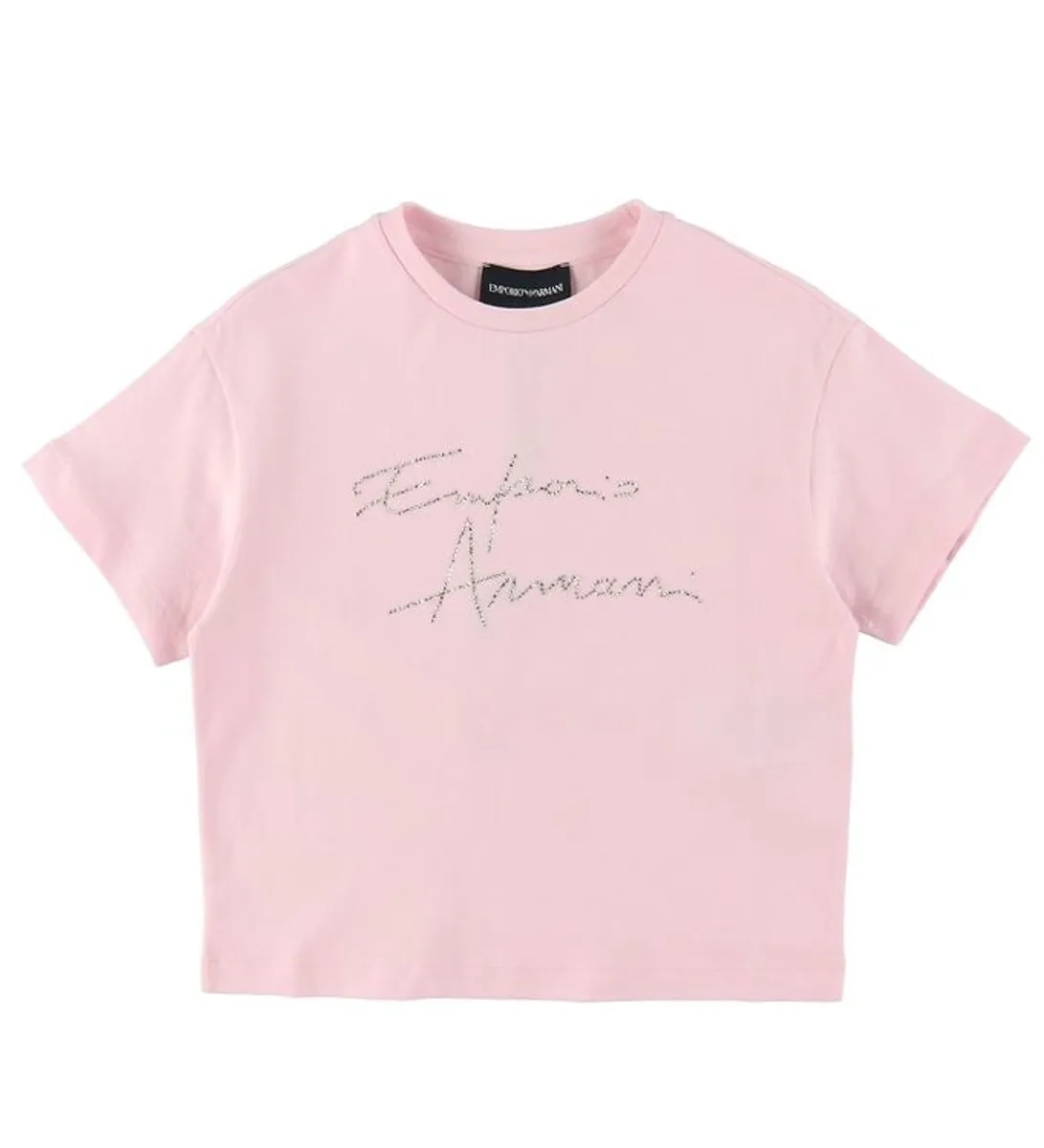 Emporio Armani T-Shirt - Rosa m. Sølv/Similisten