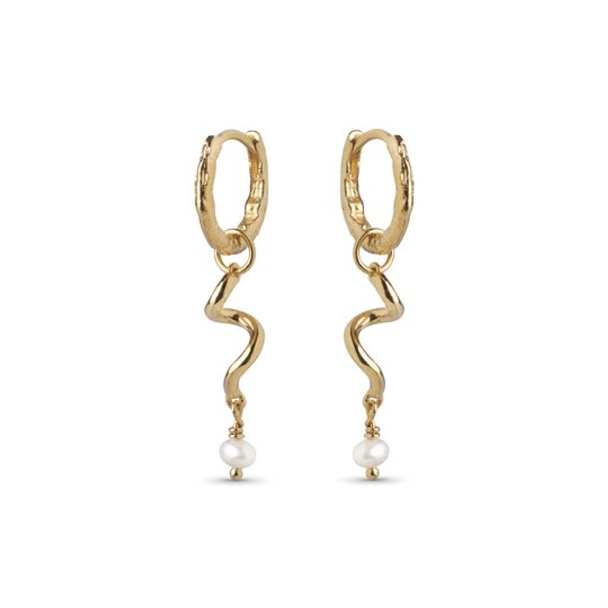 Enamel - Twist Hoops - Guld