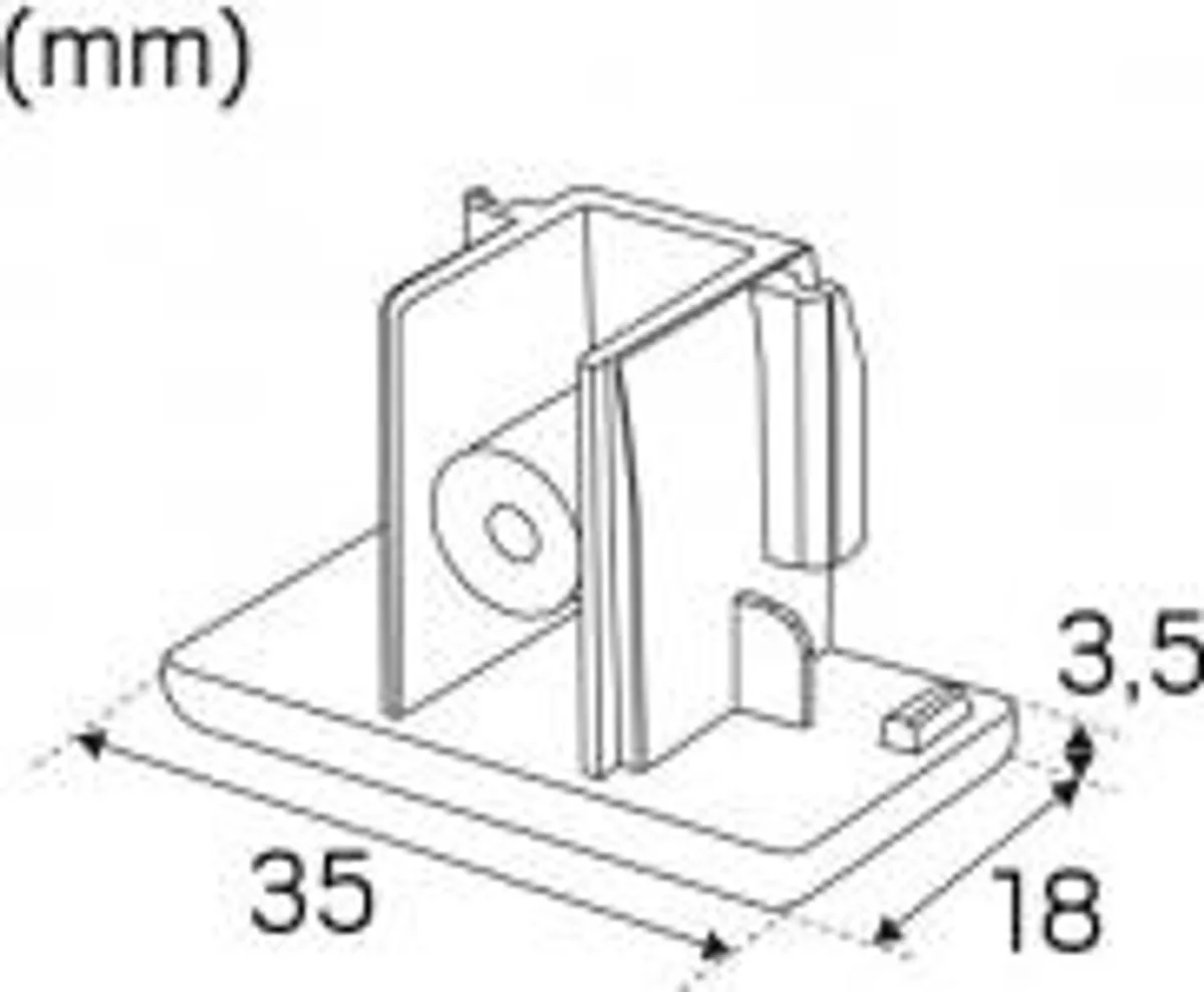 Endestykke 1-faset Sort