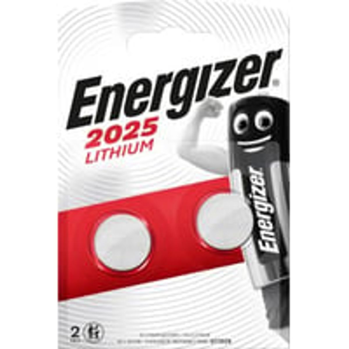 Energizer batteri 3V CR2025 lithium - pakke a 2stk