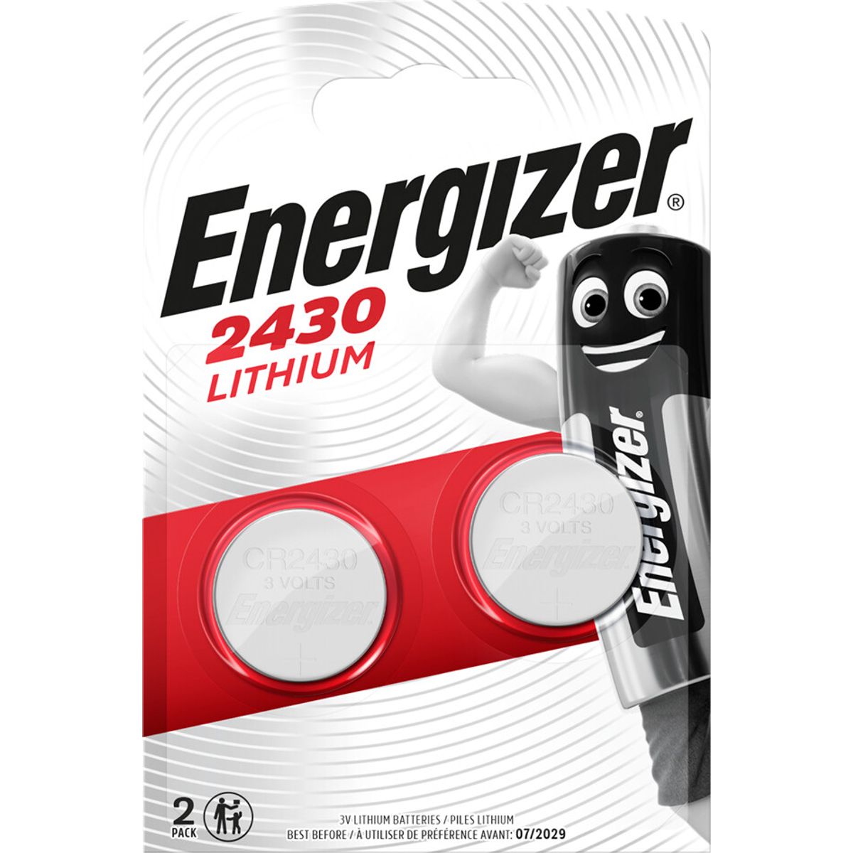 Energizer - Lithium S Knapcelle Batterier Cr2430 - 2 Stk