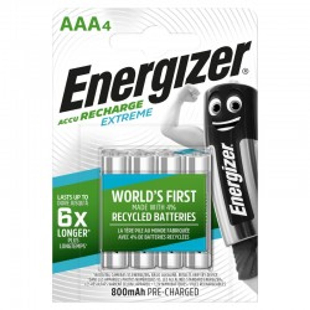 Energizer Recharge Extreme Eco AAA 800mAh 4 pack - Batteri