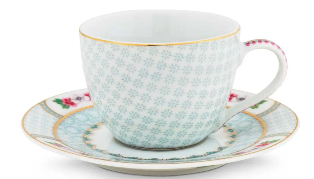 Espresso Cup & Saucer Blushing Birds White 120ml