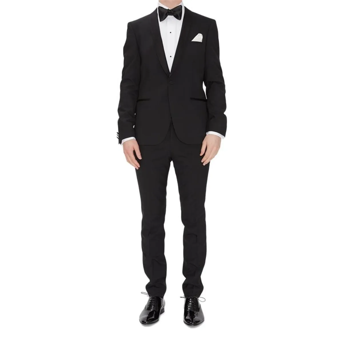 Eton - Plisse Black Tie Skjorte