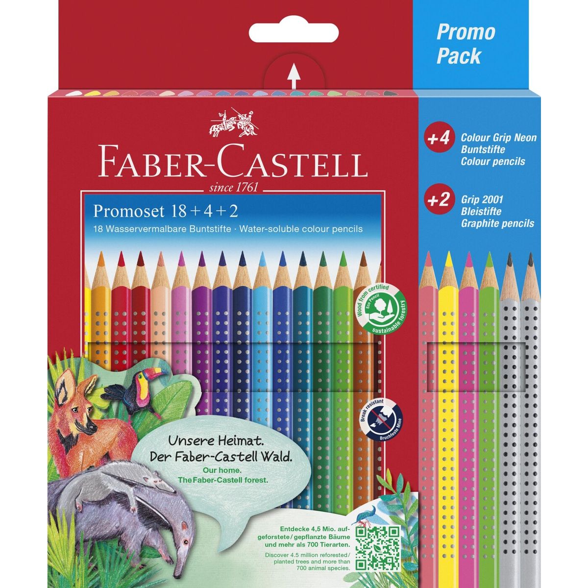 Faber-castell - Colour Grip Farveblyanter Promoset - 24 Dele