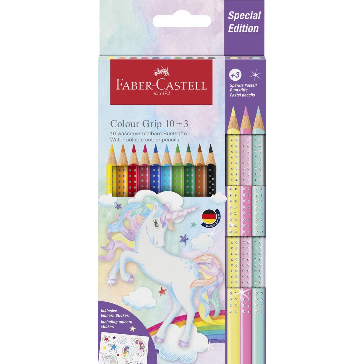 Faber-castell - Colour Grip Farveblyanter - Unicorn - 13 Farver