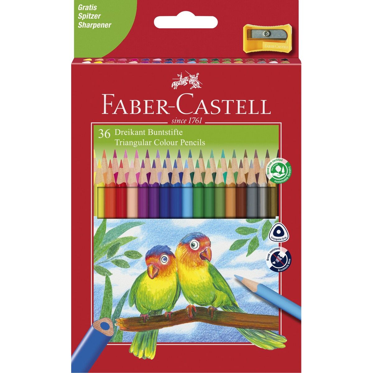 Faber-castell - Farveblyanter - Triangular - 36 Farver