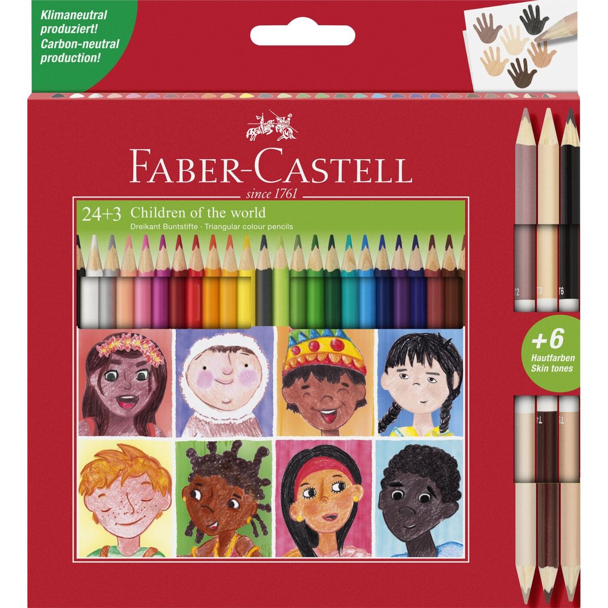 Faber-castell - Farveblyanter - Triangular - Skintones - 24 Farver