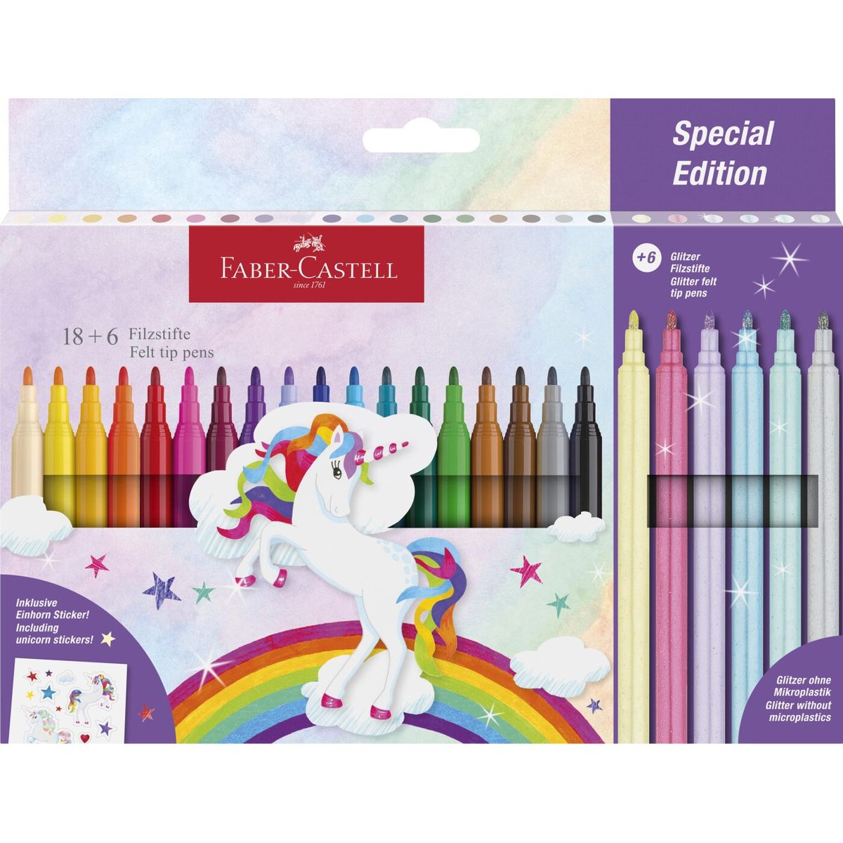 Faber-castell - Felt Tip Pens Tusser - Unicorn - 24 Farver