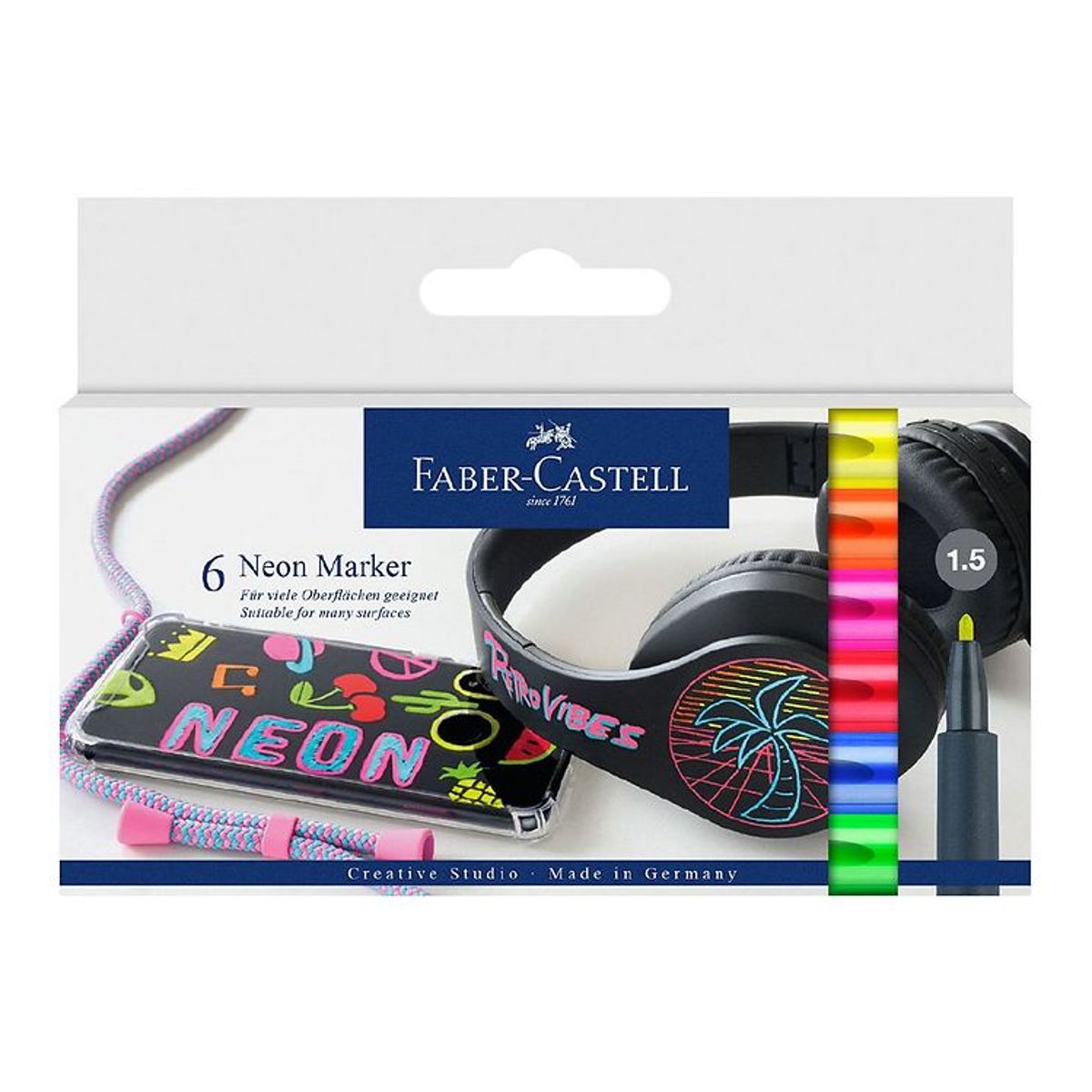 Faber-Castell Tuscher - 6 stk. - Neon