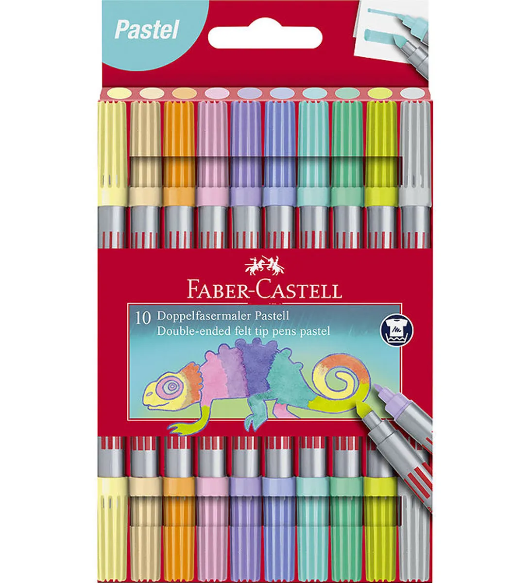 Faber-Castell Tuscher - Dobbelt Tyk/Tynd - 10 stk - Pastel