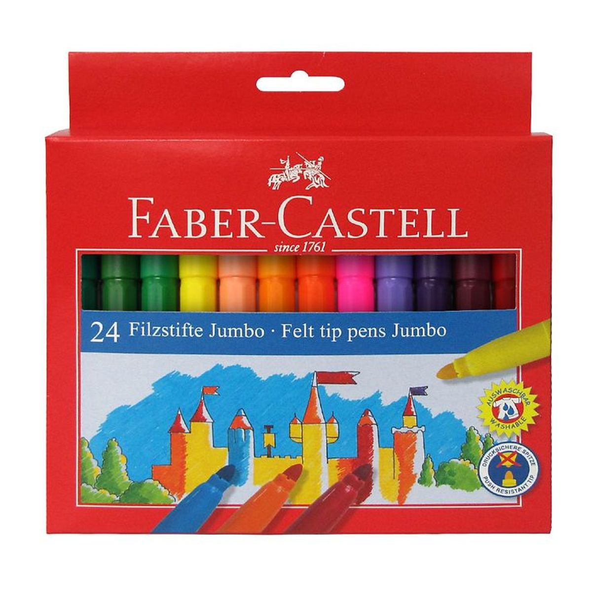 Faber-Castell Tuscher - Jumbo - 24 stk - Multifarvet