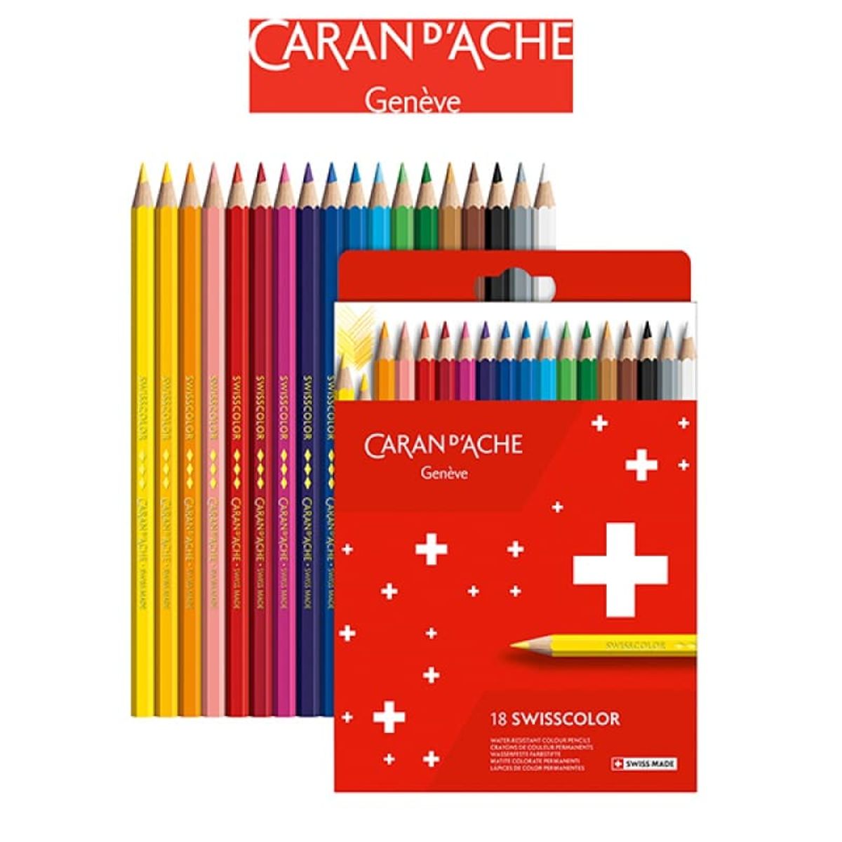 Farveblyanter CARAN D'ACHE Swisscolor 18 farver.