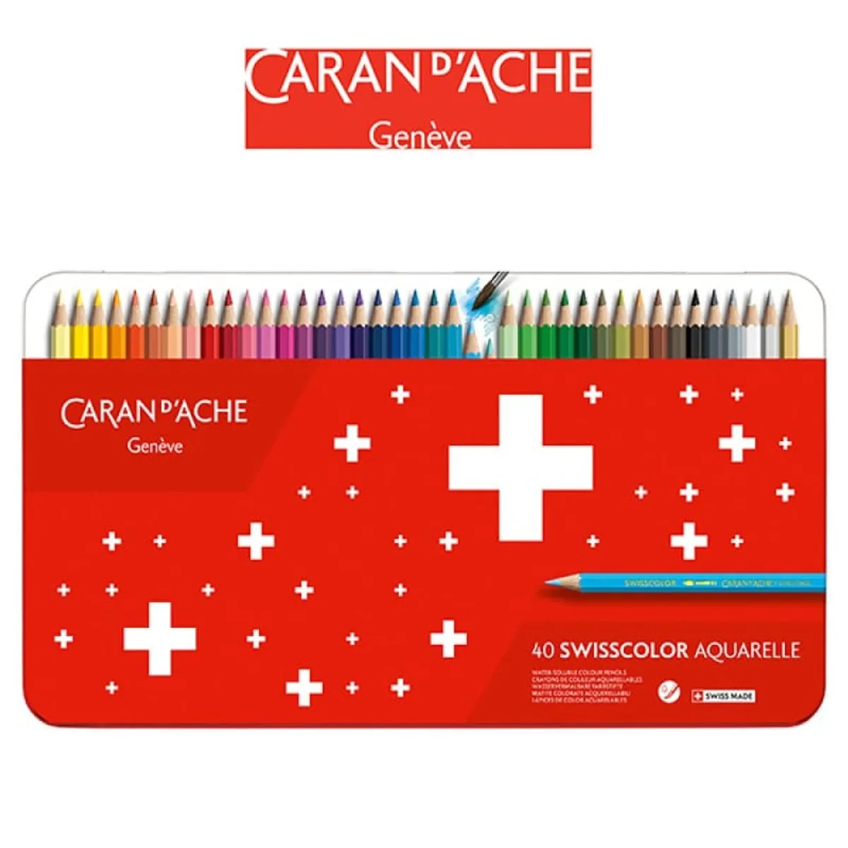 Farveblyanter Caran d'Ache Swisscolor Aquarelle 40 stk.