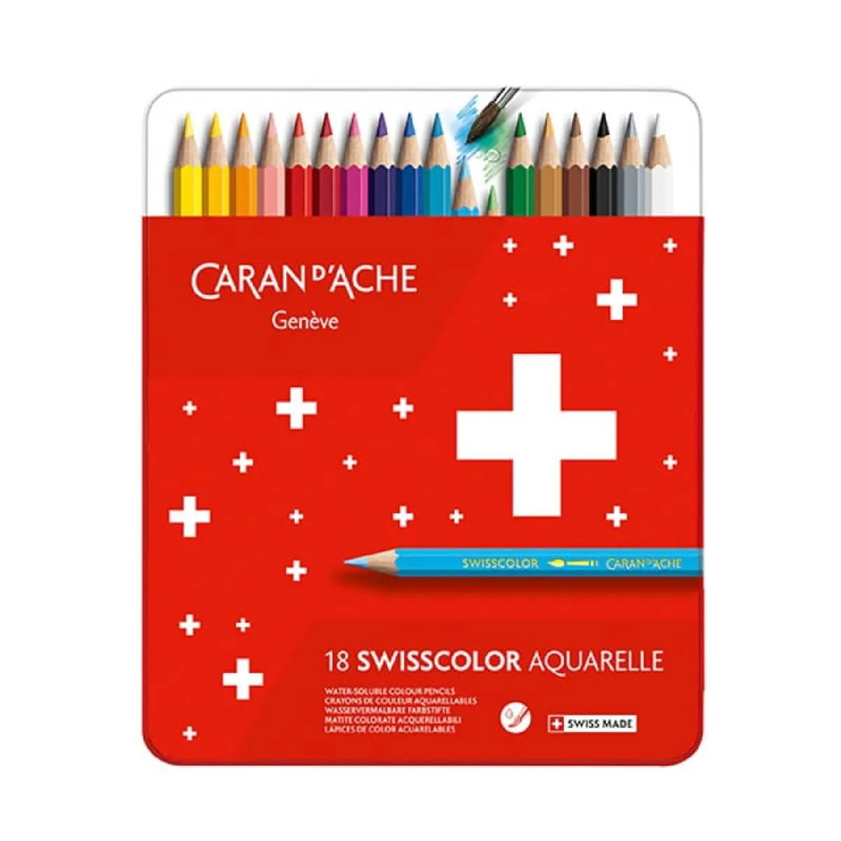 Farvekridt Caran d'Ache Swisscolor Aquarelle 18 stk.