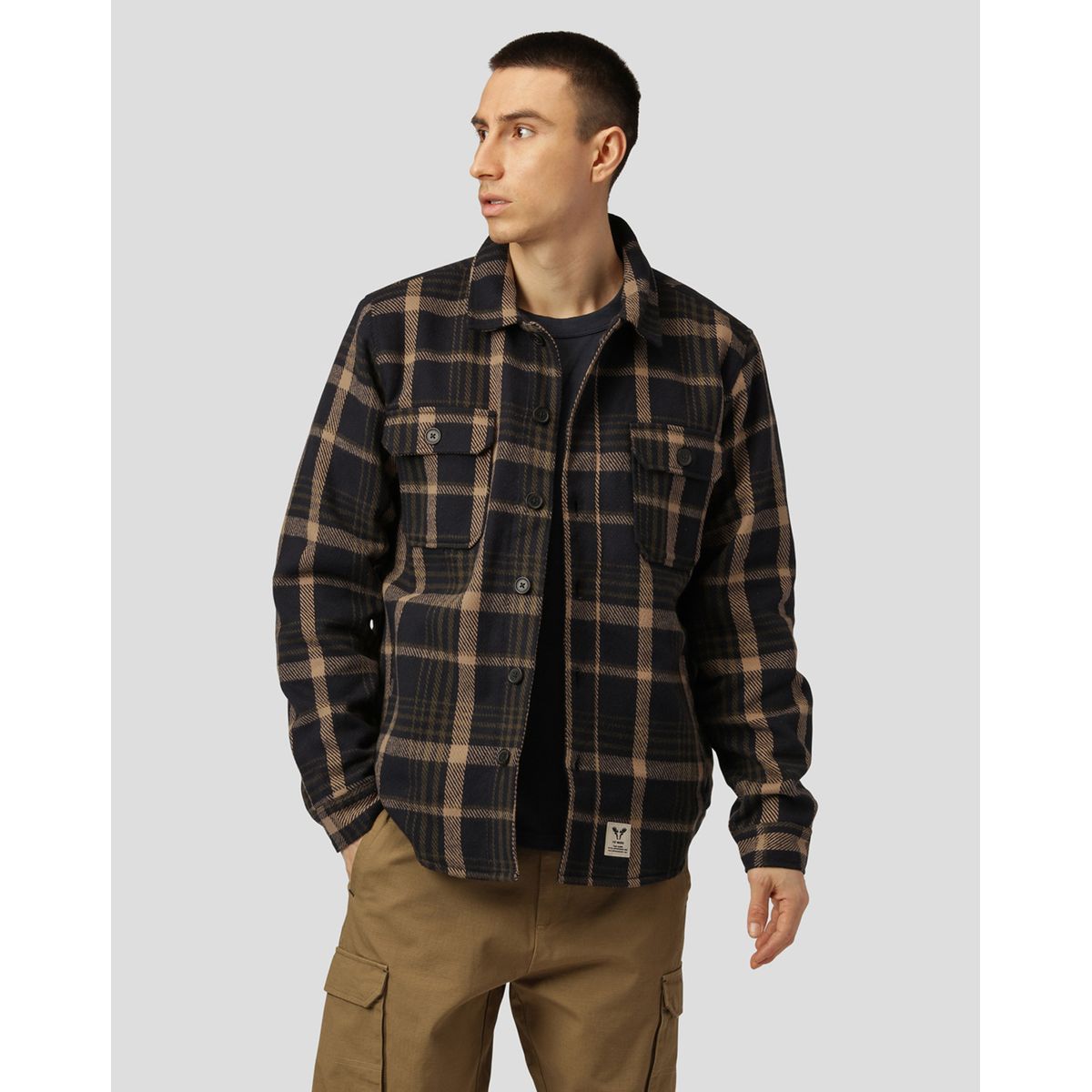 Fat Moose Connor Quilt Overshirt Navy