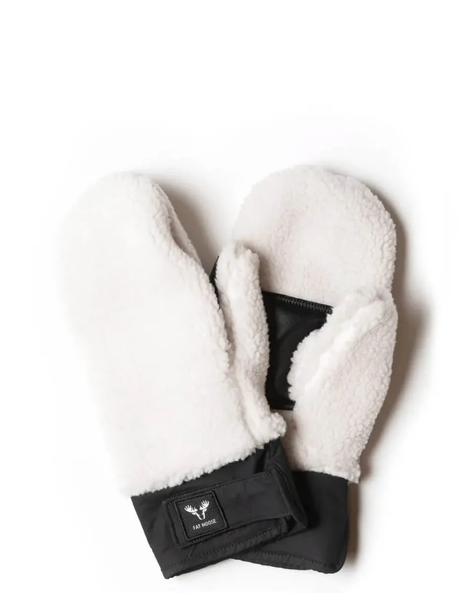 Fat Moose Pile mittens Off White L/XL