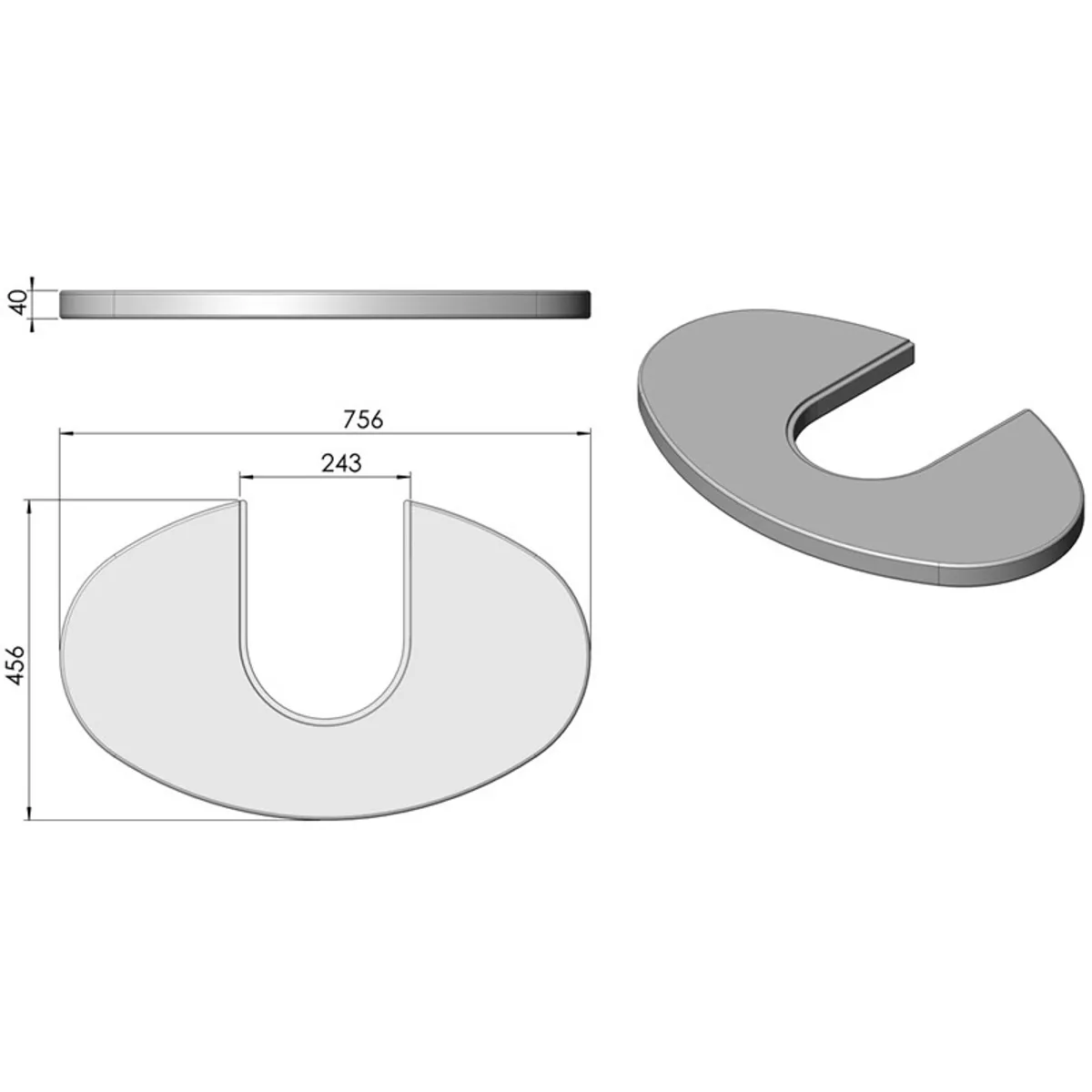 Fedtstenstopplade til TT22HS/TT22HST/TT22RPS