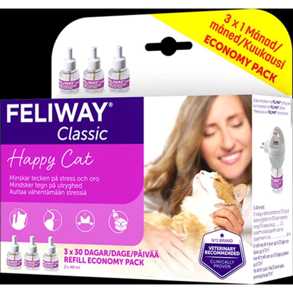 Feliway classic refill til diffusor 3x48 ml