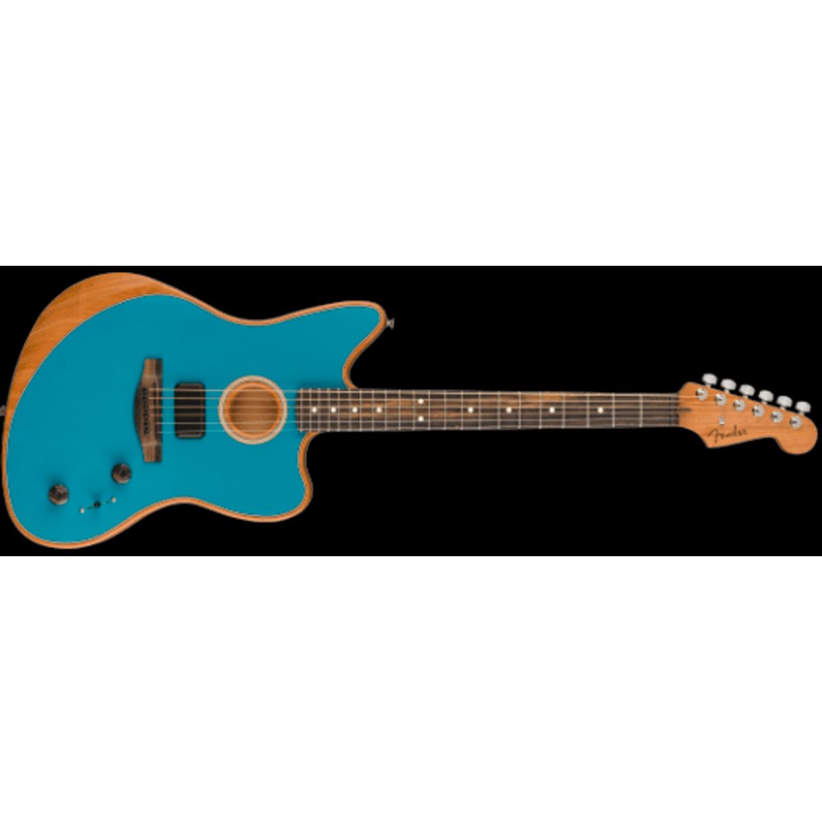 Fender American Acoustasonic Jazzmaster El-guitar (Ocean Turquoise)