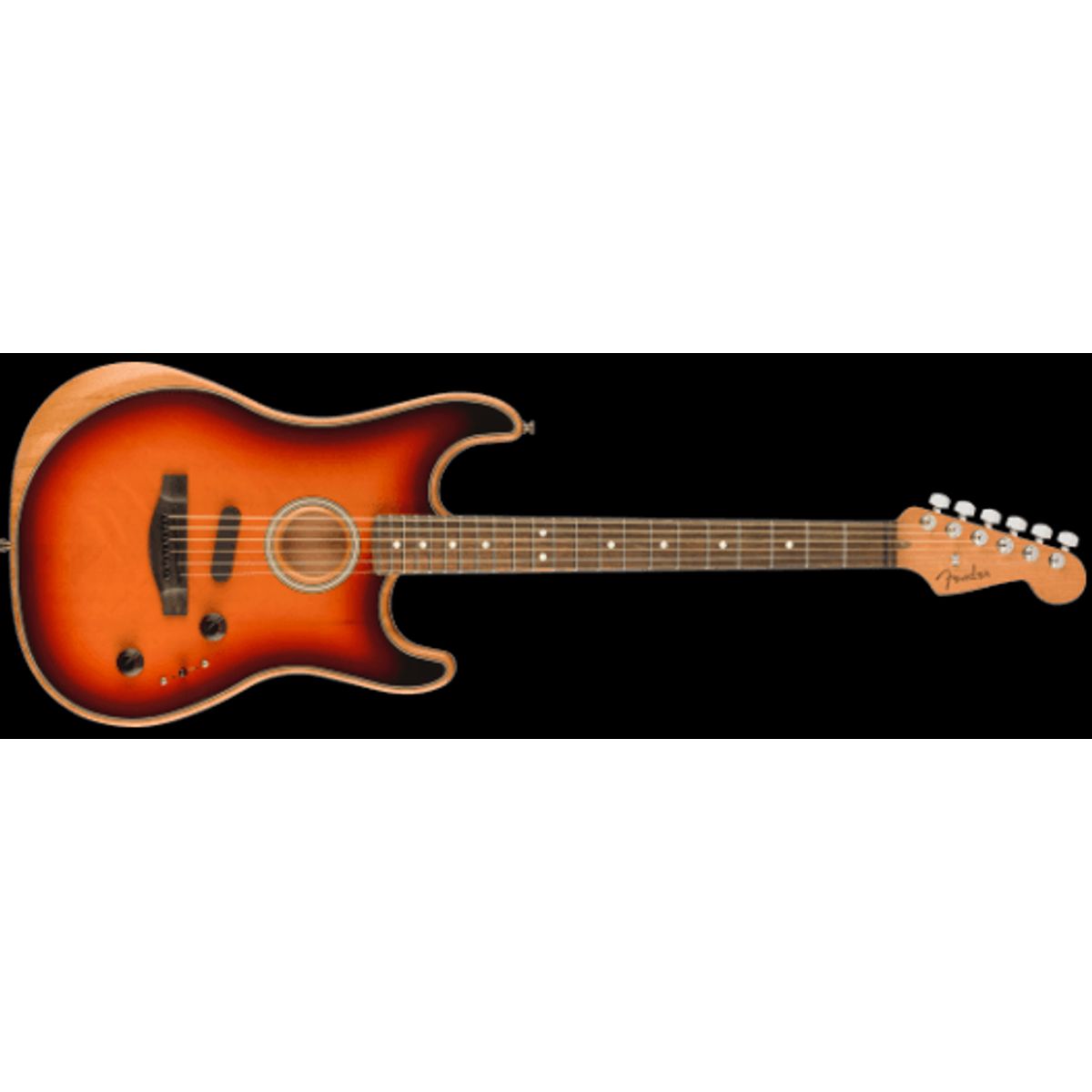 Fender American Acoustasonic Stratocaster El-guitar (3-Color Sunburst)