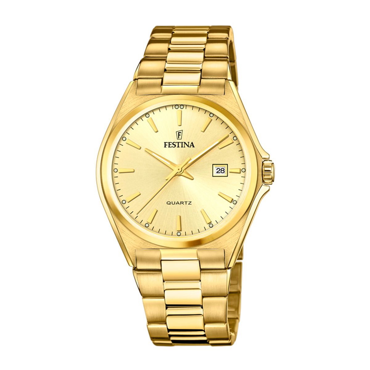 Festina Classic herreur i guldfarvet med guldfarvet urskive