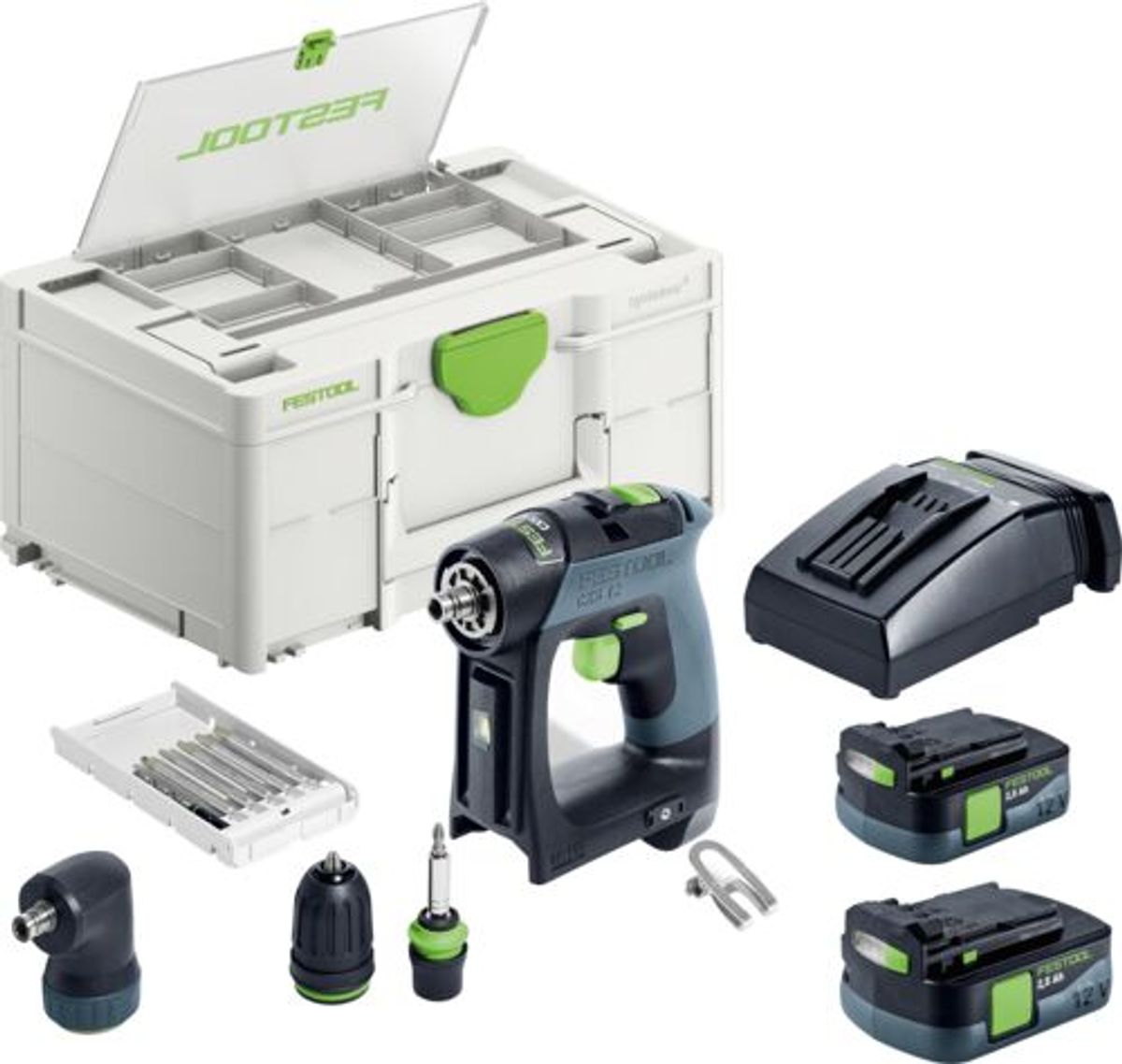 Festool Akku bore-/skruemaskine CXS 12 2,5-Set