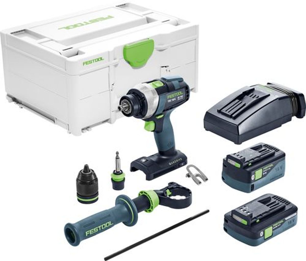 Festool Akku bore-/skruemaskine TDC 18/4 5,0/4,0 I-Plus QUADRIVE