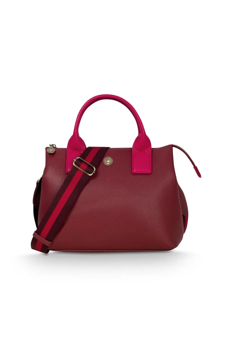 Fia Shoulder Bag Medium Red 26.5x14x22cm