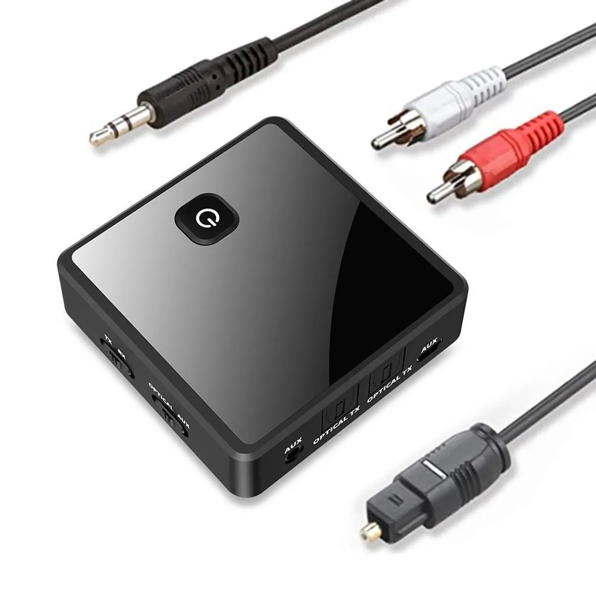 Fiber optisk Bluetooth modtager/Transmitter - 2-i-1 Trådløs Bluetooth adapter - Sort