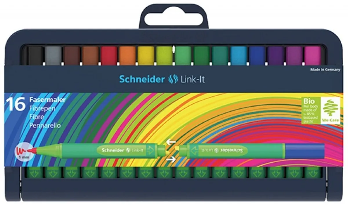 Fiberpen SCHNEIDER Link-It 1,0mm 16 farver.