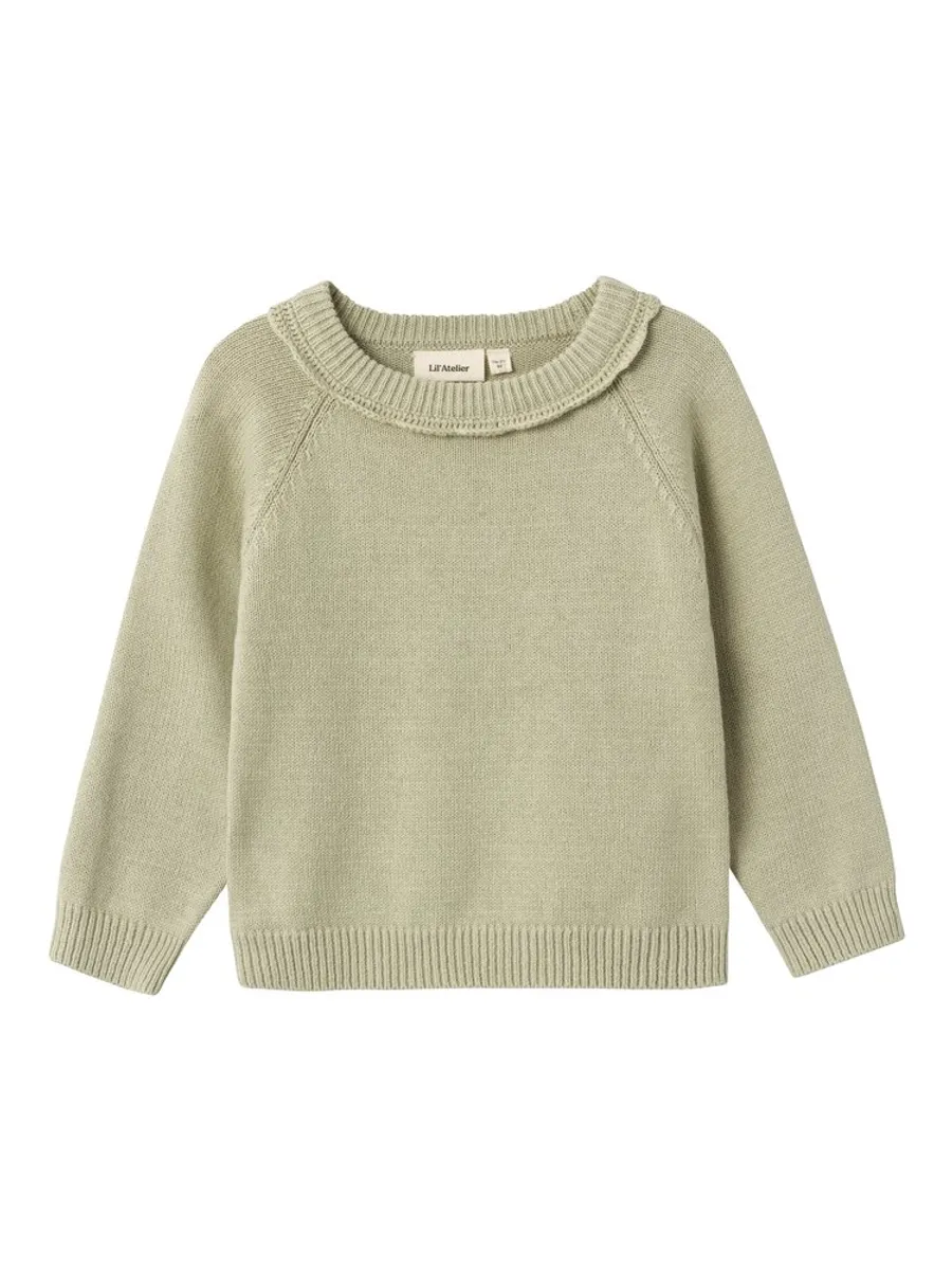 Fie langærmet knit - MOSS GRAY - 92