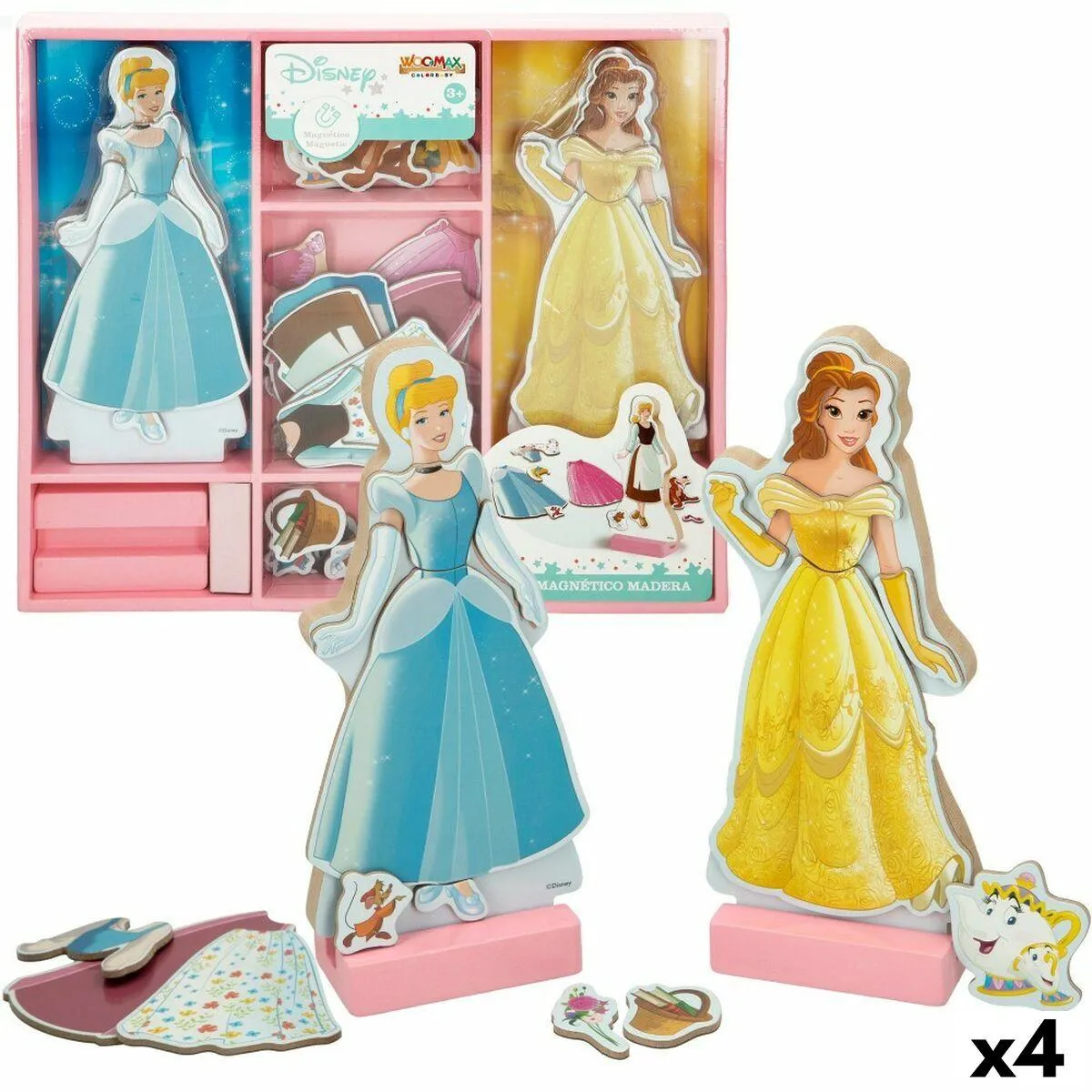 Figurer Disney Princess 45 Dele 4 enheder 9 x 20,5 x 1,2 cm