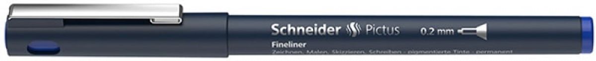 Fineliner SCHNEIDER Pictus, 0,2 mm, blå,.