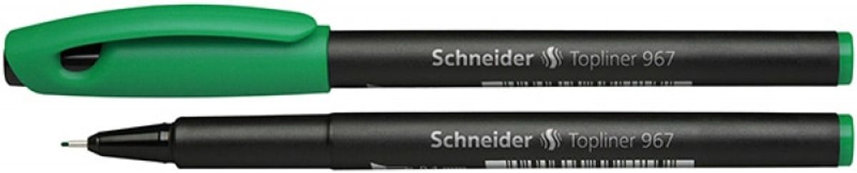 Fineliner SCHNEIDER Topliner 967, 0,4 mm, grøn, 10 stk.