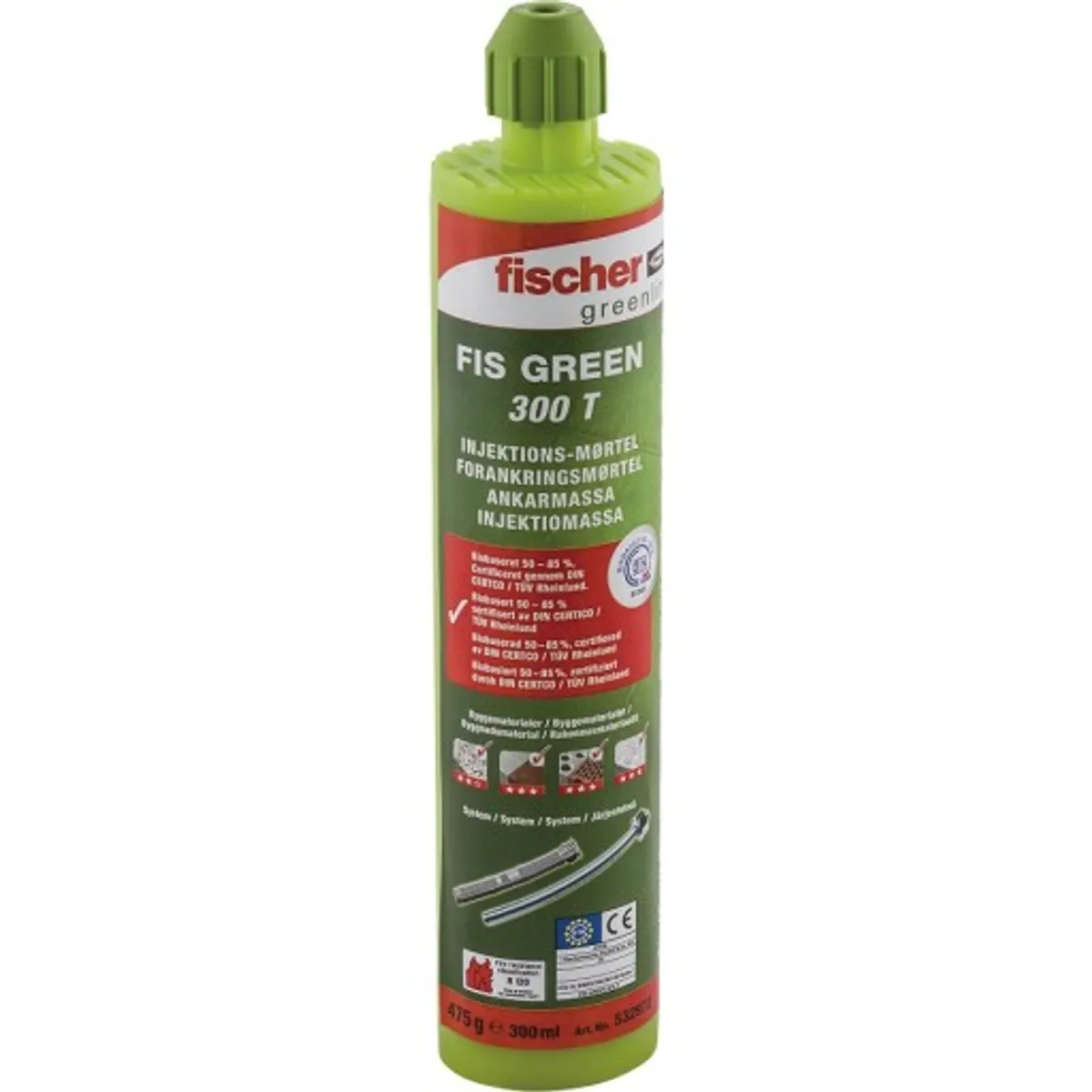 Fischer GREEN 300T Injektionsmasse til forankring - 300 ml