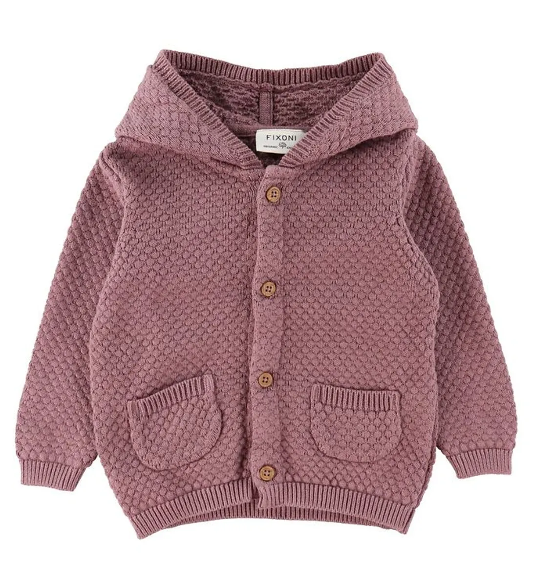 Fixoni Cardigan - Strik - Grape Shake m. Ører