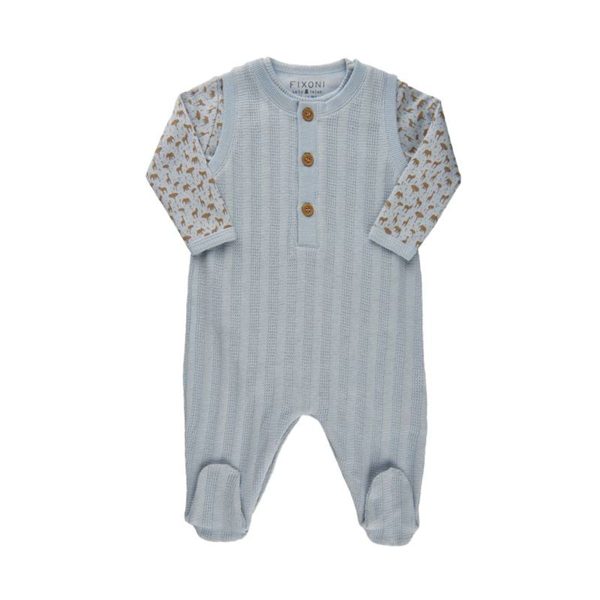 Fixoni - Heldragt Romper Set - Baby Blue - 68