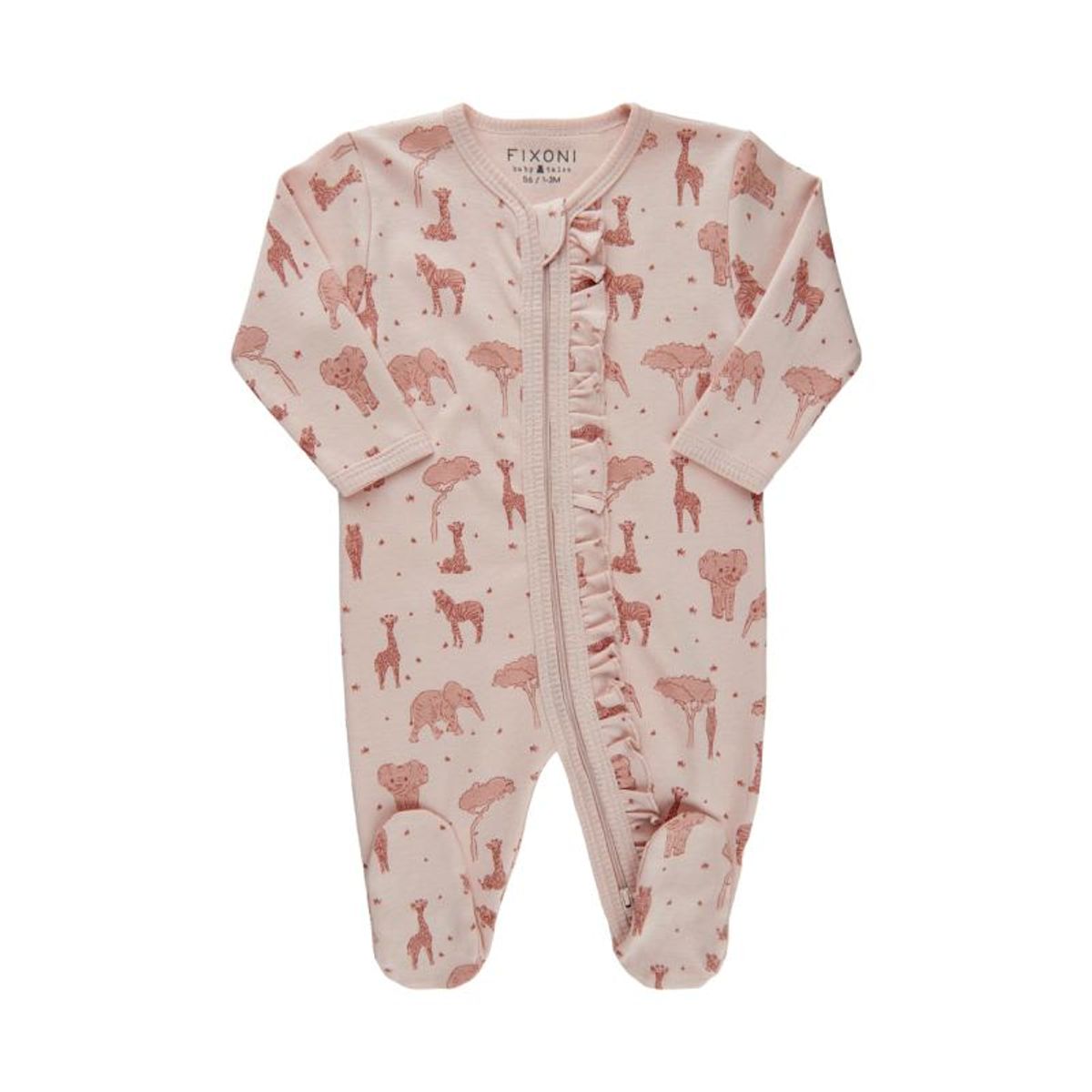 Fixoni - Nightsuit Natdragt - Soft Rose - 56 / Baby Blue