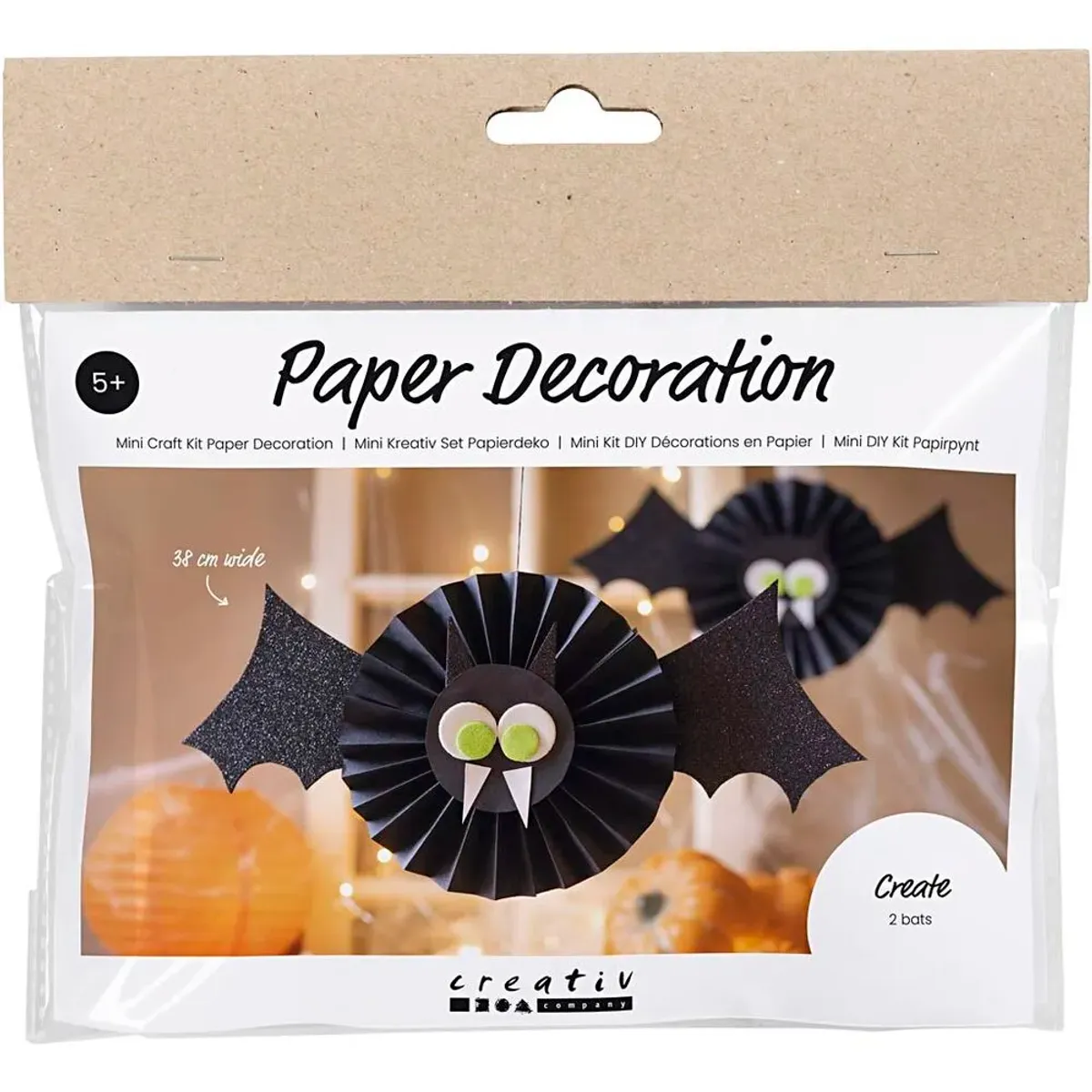 Flagermus Mini DIY Kit sort PAPIR