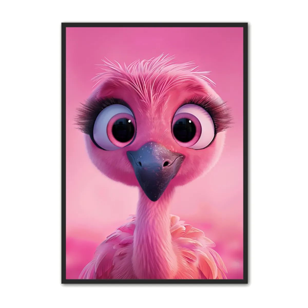 Flamingo Plakat 4 - Fin og Farverig Børneplakat