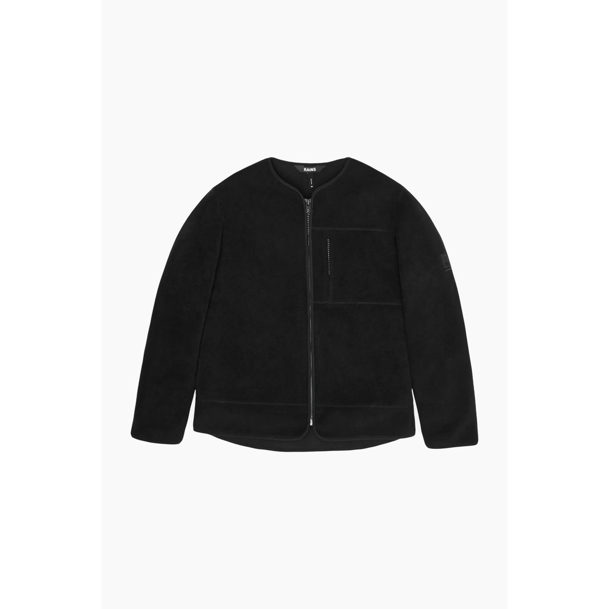 Fleece Jacket - Black - Rains - Sort M